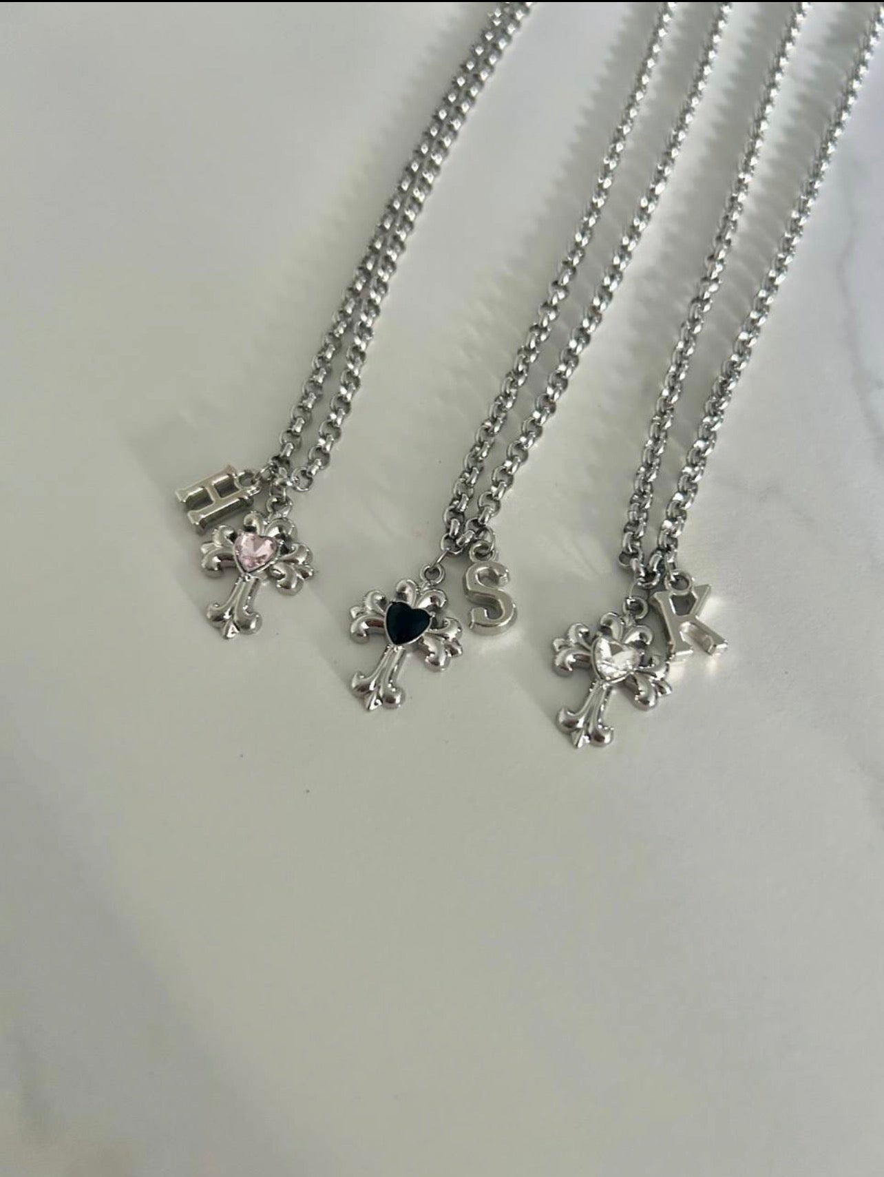Custom Cross Charm Necklace